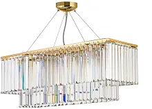 Люстра подвесная хрустальная Enio E 1.5.70x25.101 GP Arti Lampadari прозрачная на 8 ламп, основание золотое в стиле арт-деко классический Люстра подвесная хрустальная Enio E 1.5.70x25.101 GP Arti Lampadari прозрачная на 8 ламп, основание золотое в стиле арт-деко классический